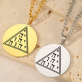 Myshape YHWH Triangle Tetragrammaton Pendant Hebrew Tetractys Yahweh Jehovah YHVH Necklace Stainless Steel Jewelry