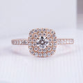 Messi Gems 14k Rose Gold halo Full Diamondwedding Engagement Lab Diamond Ring