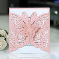 Pink Wedding Invitation Hollow Butterfly Design and Laser Cut butterfly Birthday Invitation Cards MegaBDM
