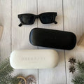 Custom Logo Marble Leather Sunglass Case Fashionable Protective PU and Iron Glasses Case Packaging