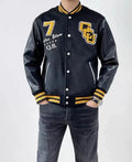 OEM Custom Men's Winter Letterman Varsity Jacket College Baseball Embroidery Patches Patchwork Pattern Waterproof Reversible
