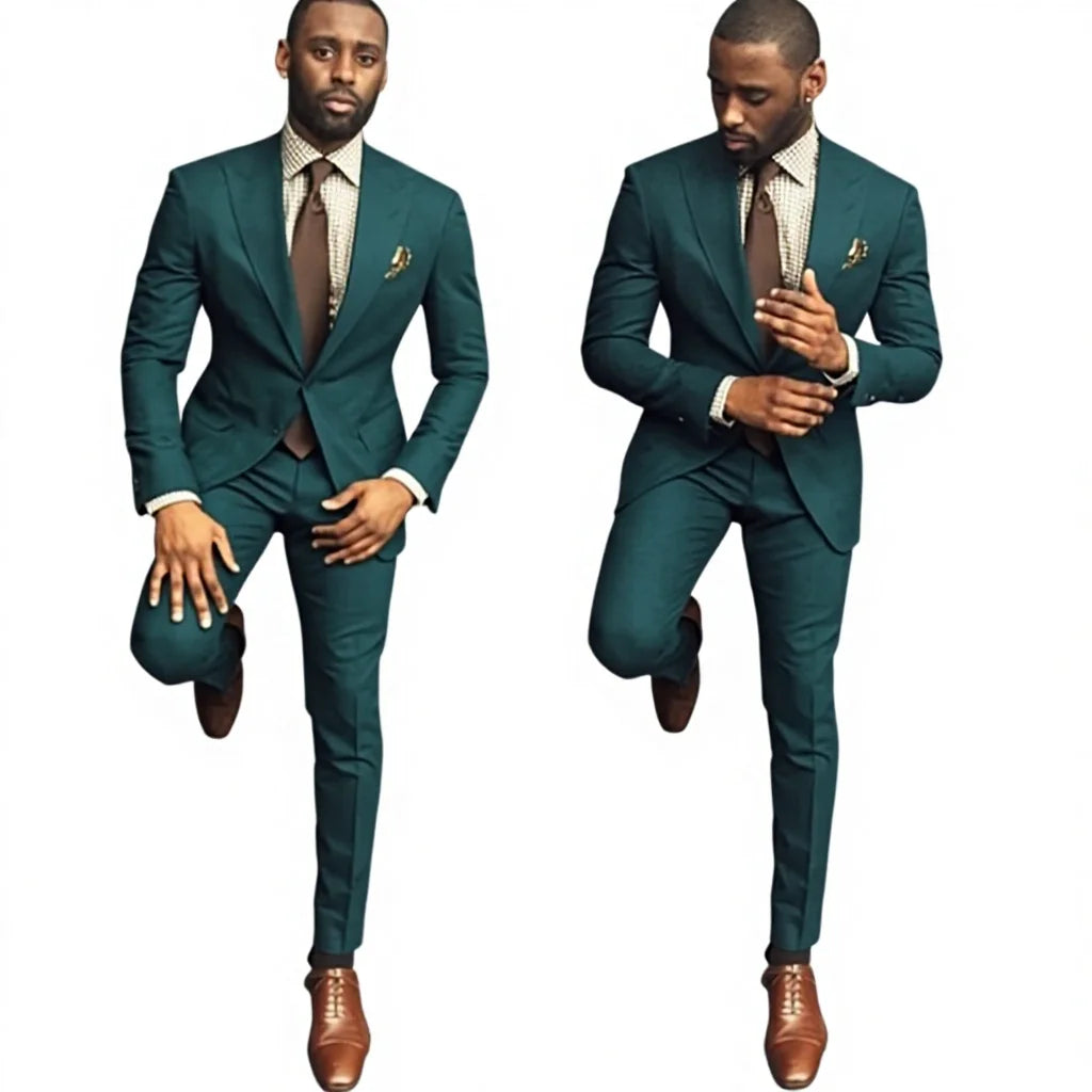 MOQ 1 Piece Men's Suits Two-piece Best Man Costume Wedding Dress Men's Jacket Slim Suit New Wholesale Customization