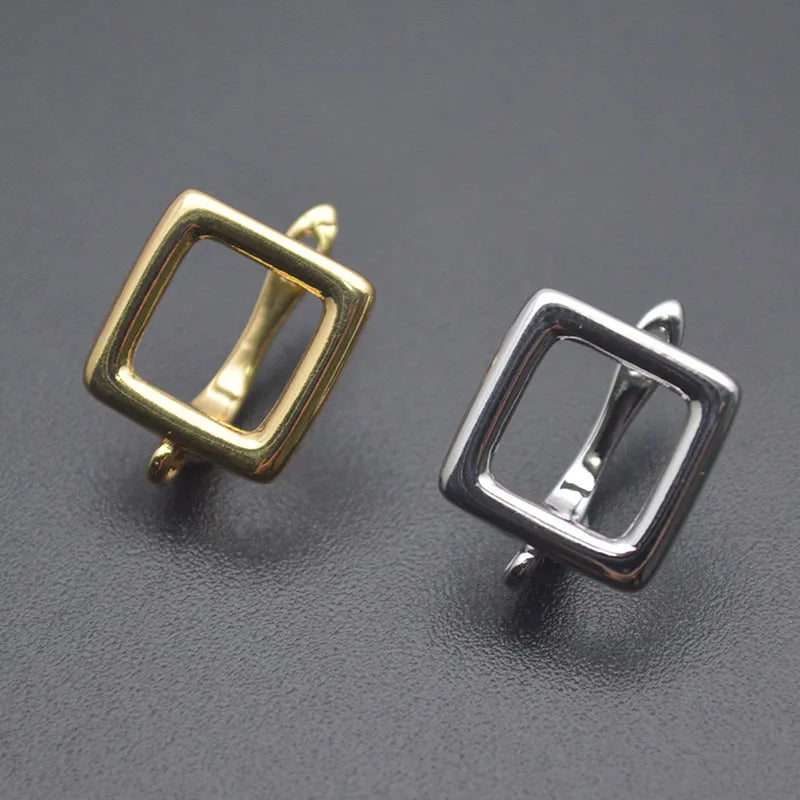 Fashion Style Anti Fading Gold Silver Plated Lever Back Clasp Square Earring Hooks for Women Jewelry Making