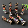 Wholesale New Design Seven Chakra Gravel Point Wrapped Colorful Chips Obsidian Quartz Tower for Decoration