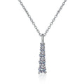 Latest Style 925 Sterling Silver Trapezoidal Shape 0.7CT Moissanite Necklace Anniversary Gifts Moissanite Diamond Jewelry