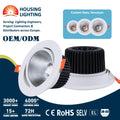 European Style LED Downlight Dimmable 30w 35w 3000lm 7 Inch Anti Glare Cob Downlight for Supermarket Office Building