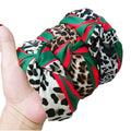 Hot Selling Women's Leopard Print Satin Headband Workout Makeup Knot Hair Bands