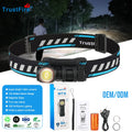TrustFire MT15 Super Bright 1000LM LED Rechargeable Headlamp IP68 Waterproof Magnetic Adjustable Beam Type-C Camping Emergency