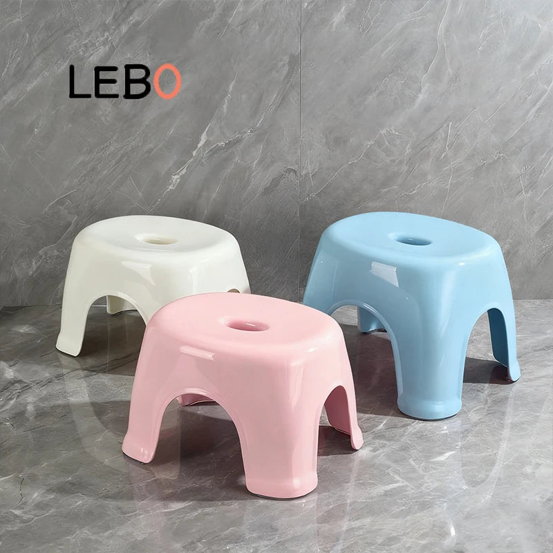 Jieyang LEBO Custom Logo Plastic Non-slip Thickened Stool Children's Adult for Bathroom Hospital Room School