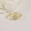 Wholesale Unique Design 14K 18K 9K Double Twisted Knot Rope Lab Created Diamond Double Band Halo Flower Engagement Ring