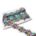 Carnival Costume Accessories Customized Color Red AB Iron on Hot Fix Rhinestone Trimming Chain Wholesale