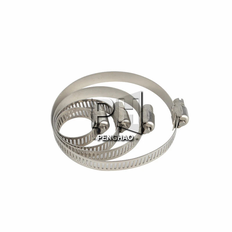 6mm-25mm Stainless Steel Mini Fuel Line Pipe Hose Clamp Clip Optional Size for Air Hose Water Pipe Fuel Hose Silicone