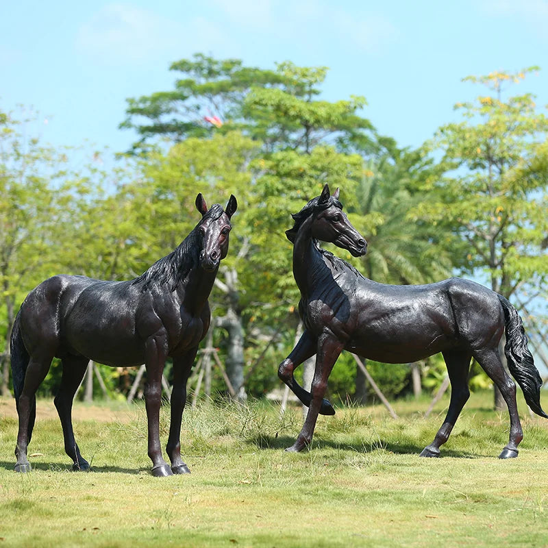 Support Customized LED OUTDOOR HORSE DECORATIONS /wild Simulation Horse Statue/ Carousel Horse Statue Fiberglass