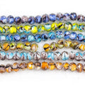 Wholesale Mix Color 12x8mm Crystal Rondelle Beads in Bulk Murano Lampwork LIU Li Glass Beads for Jewelry Making