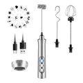 Milk Frother Handheld Sross Electric Foam Maker USB Rechargeable Coffee Frother with 3 Stainless Whisks  Frother Milk Electric