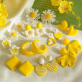 2025 Spring Summer Everyday Versatile Valentine's Day Jewelry Gentle Glamorous Yellow Flowers Dangle Earrings Gifts for Women