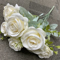 New Design 9 Heads Rose Simulation Bouquet Home Decoration Rose Bouquet Wholesale