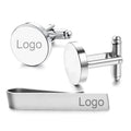 Manufacture Metal Blank Soft Enamel Logo Suit Shirt Engraved Logo Tie Clips Men Cuff Links With Box Packaging Custom Cufflink