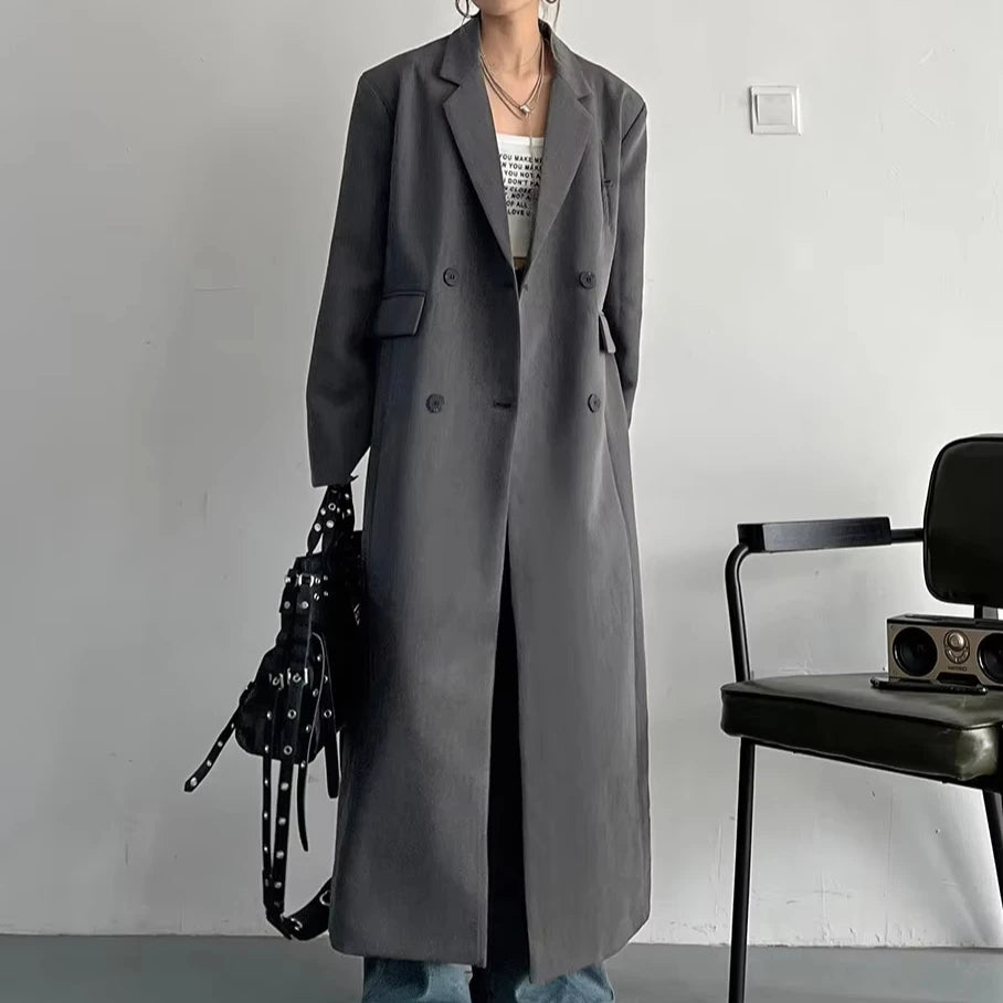 Wholesale 2025 Autumn Silhouette With a Loose and Slimming Feel Korean Version Long Suit Women's Coat