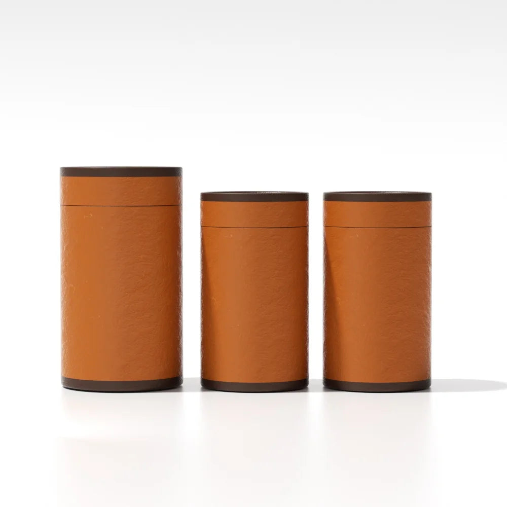 Biodegradable Soy Ink Airtight Paper Tea Paper Tube Food Grade Custom Cylinder Brown Tea Bag Packaging Tubes