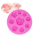 Rose Silicone Fondant Chocolate Cake Decorating Molds Eco-Friendly Baking Tools with Opp Bag
