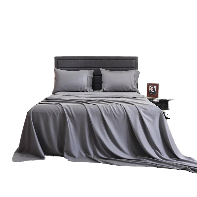 Luxury 100% Bamboo Embroidered Wool Filled 300tc Bedding Set Bed Sheet Eco-Friendly Woven Modern Summer Style
