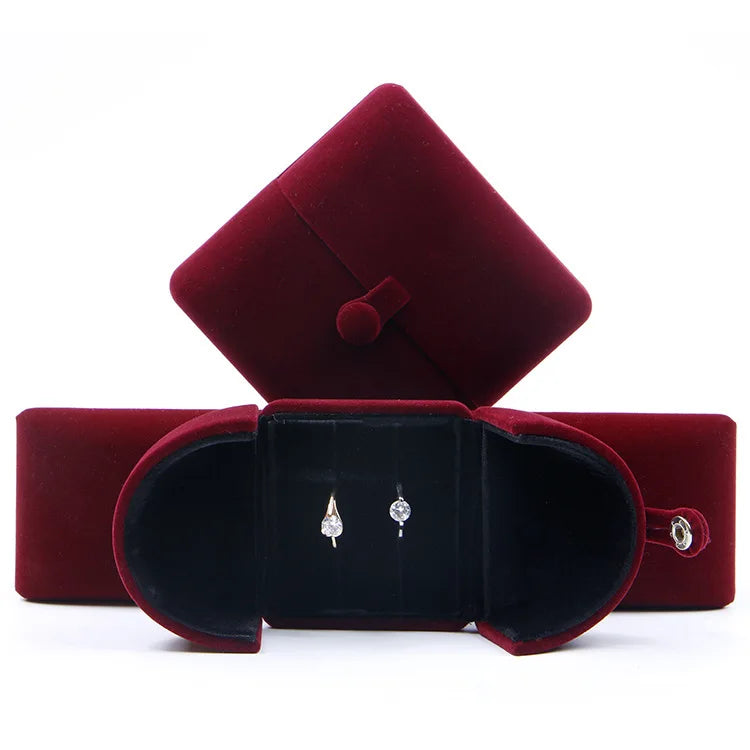 Romantic Big Blue Jewelry Box Packaging Velvet Chain Black Jewelry Packaging Jewellery Set Box for Jewelry Bracelet Necklace