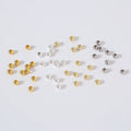 Necklace Making Accessories Spacer Bead for Bracelet 18K Gold Plated Brass Separate Round Ball Pumpkin Beads