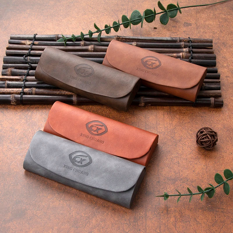 Factory Direct Sale Premium Leather Handmade Glasses Case Colorful Eyeglasses Protective Cases Sunglasses Eyewear Box