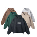 Custom Logo 350Gsm Cotton Hip Hop Fleece Thick Men's Hoodie Oversized Drop Shoulder Fit Mens Hoodies & Sweatshirts for Men