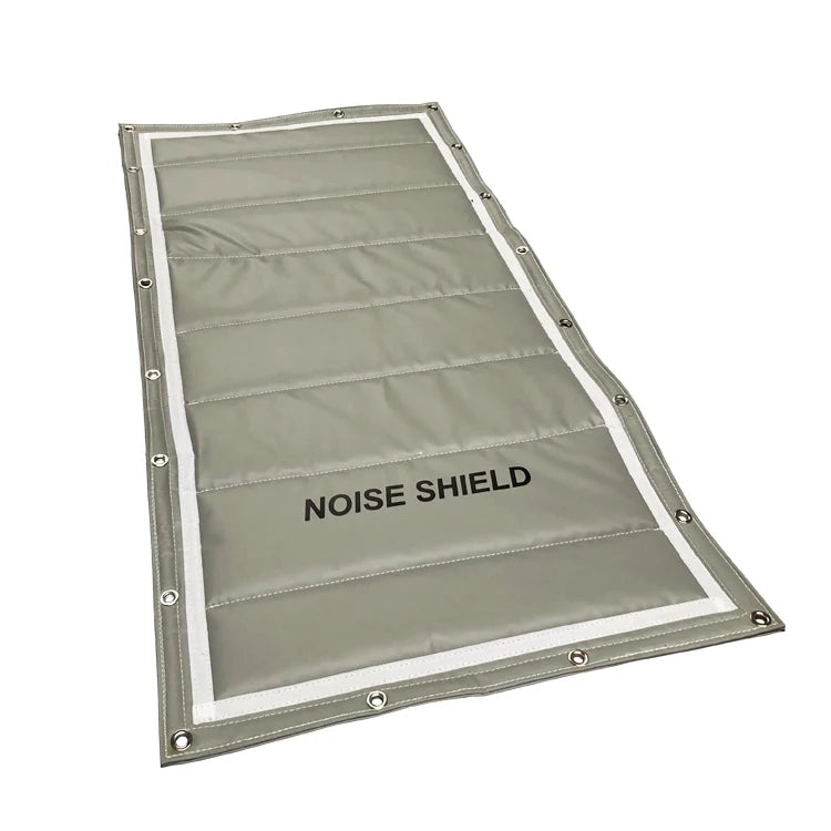 Litong Double Face Grey Color logo Printing Outdoor Soundproof Blanket Acoustic Blanket