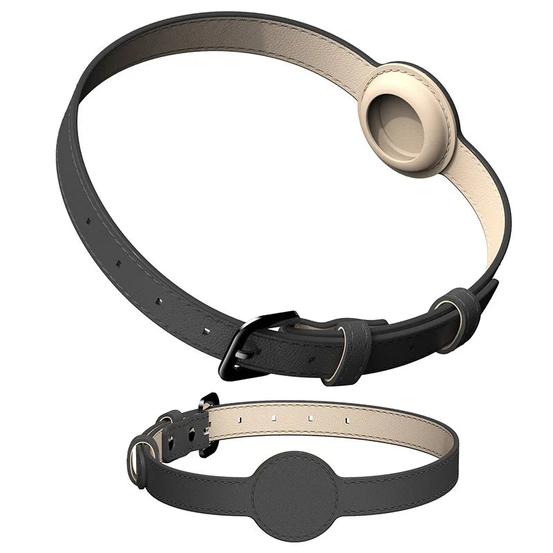 Wholesale Stocked High Quality Vegan Leather Durable airtag Dog Collar