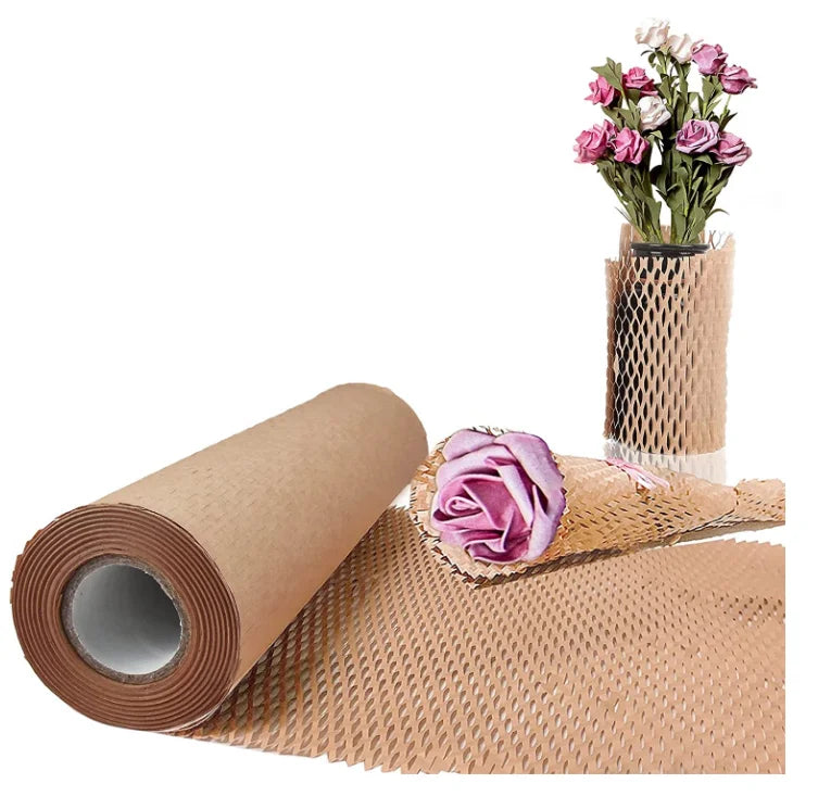 Honeycomb Cushion Wrapping Eco-Friendly Wrap Roll for Protecting Fragile Items Moving Packaging and Transportation Bubble Altern