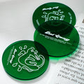 Custom Printing Acrylic coaster Round Transparent Acrylic Disc coaster for Drinks