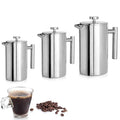 350ml 800ml 1000ml Vacuum Stainless Steel Double Wall French Press Coffee Press Wholesale