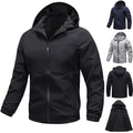 Wholesale Solid Color Casual Canvas Breathable Reversible Zipper Outdoor Jacket Stand Collar Windproof Waterproof Hood