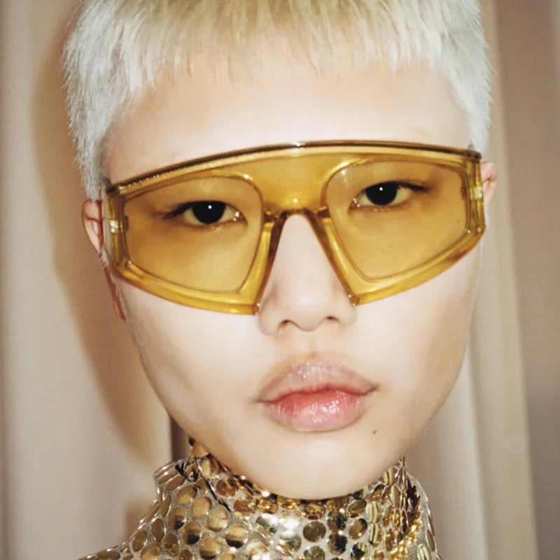 UNOC 2023 New Fashion Oversized Frame Cyber Y2K Spice Girl Sunglasses Cycling Sports Sun Glasses for Men and Women