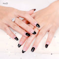 Wholesale Plastic 2D Nail Sticker Moon Shape Transparent Base Nail Art Stickers Matte French Design Free Samples