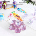 GREENKEM Magnetic Nail Holder Glitter Flowers Practice Training Display Crystal Stand Uv Polish Showing Shelf Nail Polish Holder