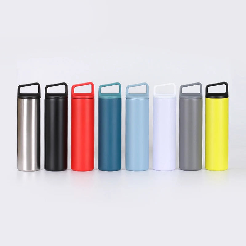 W93 Wholesale Gym Sport Water Bottles Cups Stainless Steel 20oz Straight Tumbler Outdoor Portable Water Bottle with Handle