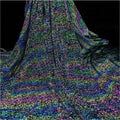 Fashionable Reflective Spot Printing Rainbow Fabric Material for Sportswear High Light Wide 4 Ways Elastic Fabric for Gym Wear