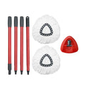 For Viledas 360 Easy Wring Microfibre Spin Mop Head 360 EasyWring Spin Mop Power Refill USA/Euro Threaded 4 Section Broom Handle