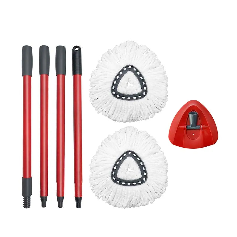 For Viledas 360 Easy Wring Microfibre Spin Mop Head 360 EasyWring Spin Mop Power Refill USA/Euro Threaded 4 Section Broom Handle