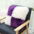 Comfortable 45*45 Faux Fur Modern Eco-Friendly Cushion Covers Geometric Striped Cartoon Dot Patterns for Home Sofa Hotel Chair
