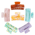 Jinhe Fashion Korean 10cm Large Acetate Claw Clip Hollow Rectangle Personalized Women's Cellulose Acetate Hair Claw