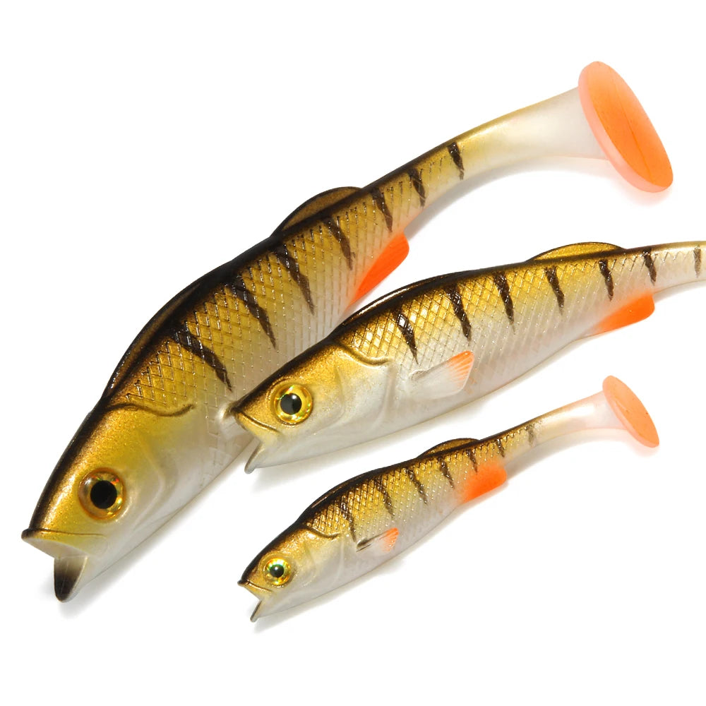 Spinpoler Vigour Perch Soft Fishing Lure Shad 7cm 11cm 14cm Paddle T Tail UV Wobblers Bass Pike Aritificial Silicone Swimbait