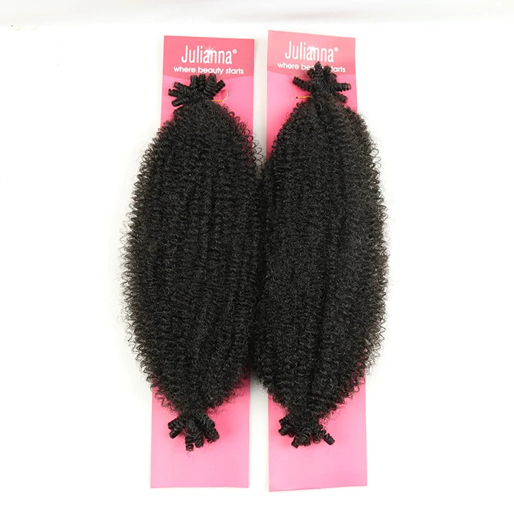 100% Kanekalon Julianna Crochet Springy Afro Twist Wholesale Synthetic Hair Extension Poppin Springy Afro Twist Braid