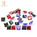 Jewelry Gems Zircon Cubic 3mm 4mm 5mm 6mm Garnet Violet Black Loose CZ Stone SQ Square Cubic Zirconia