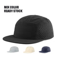 Light Weight Quick Dry Breathable Laser Cut Perforated 5-Panel Nylon Waterproof Outdoor Sports Camping Hat