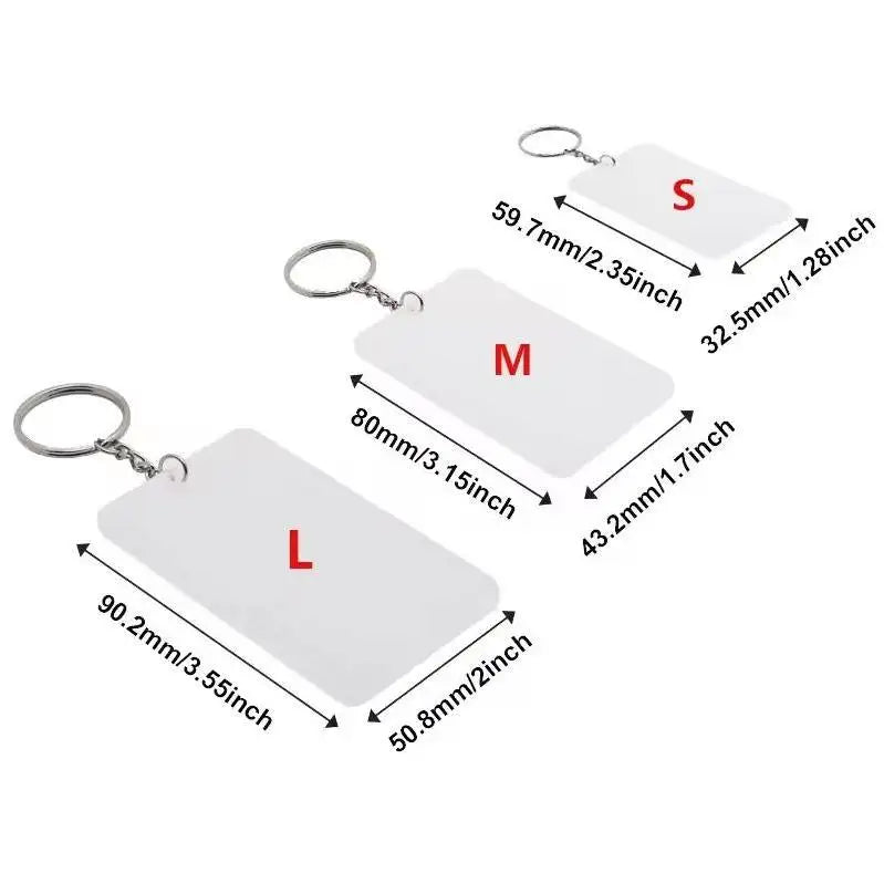 Sublimation Blank Acrylic Keychains Memorial Mobile Keychain for Home Decoration